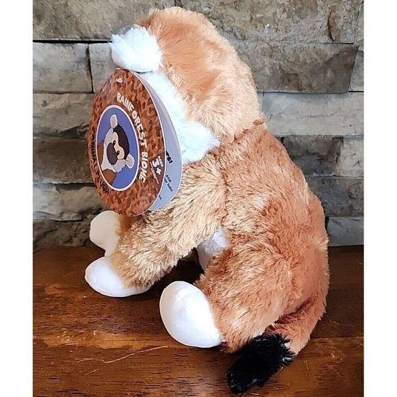 Rainforest Plush Black Capped Squirrel Monkey with Tag - Picture 6 of 12